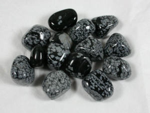 Tumbled Snowflake Obsidian