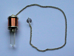 Sterling Silver, Copper & Quartz Pendulum